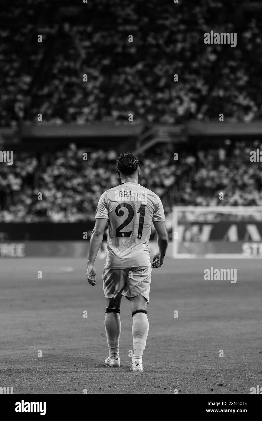 Chicago, IL USA, 31. Juli 2024: Brahim Diaz #21 von Real Madrid während der DIRECTV Soccer Champions Tour auf dem Soldier Field in Chicago, IL. Stockfoto