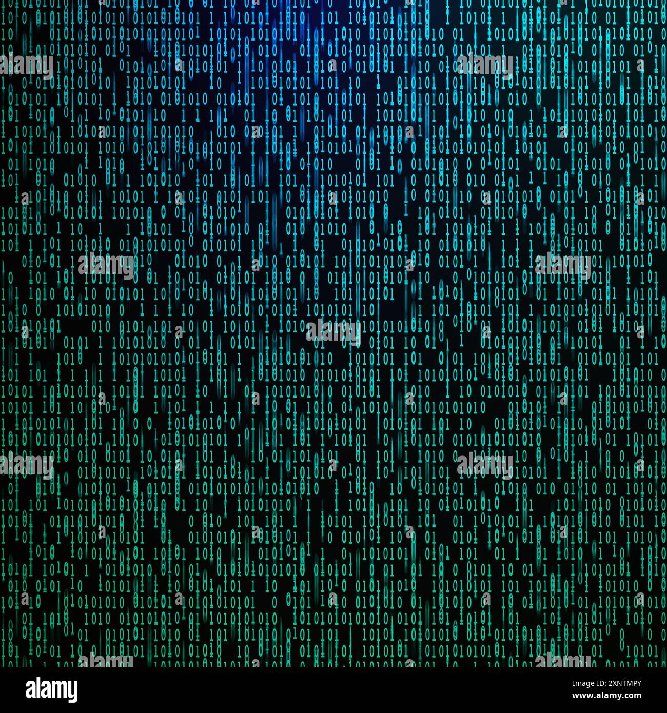 Hintergrund für Binärcode. Digitale Technologie, Cyberspace und Big-Data-Konzept. Stockfoto