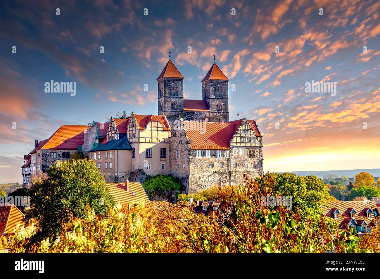 Altstadt von Quedlinburg, Deutschland Stockfoto