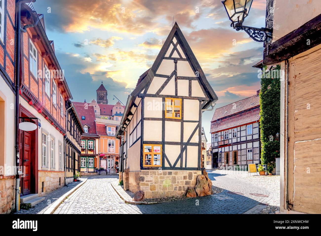 Altstadt von Quedlinburg, Deutschland Stockfoto