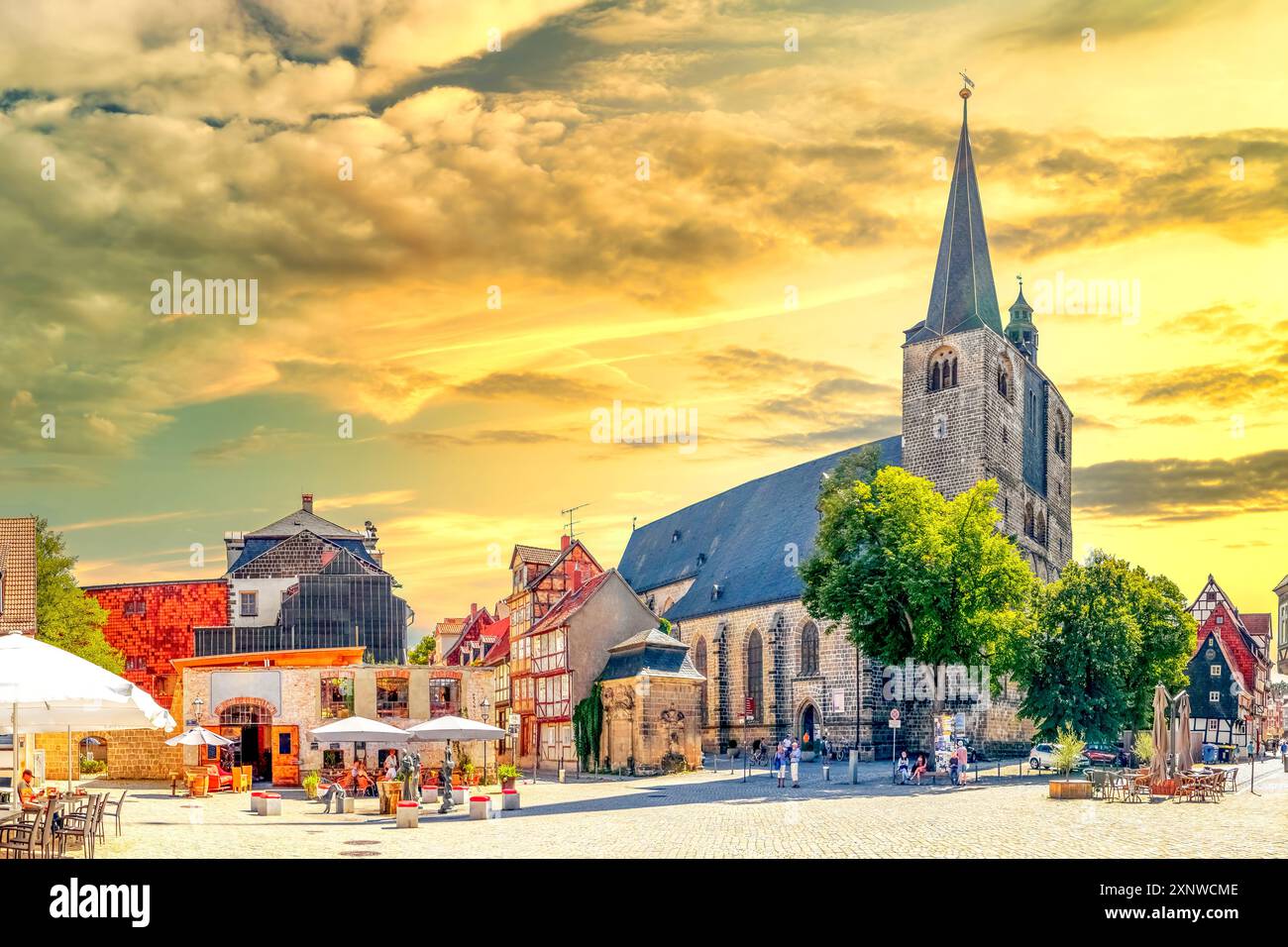 Altstadt von Quedlinburg, Deutschland Stockfoto