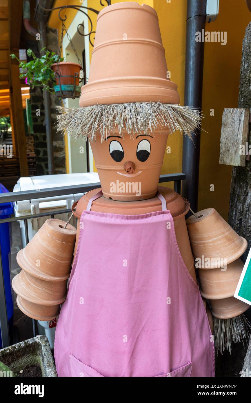 Blumentopf Menschen In Der Toskana Italien Stockfoto