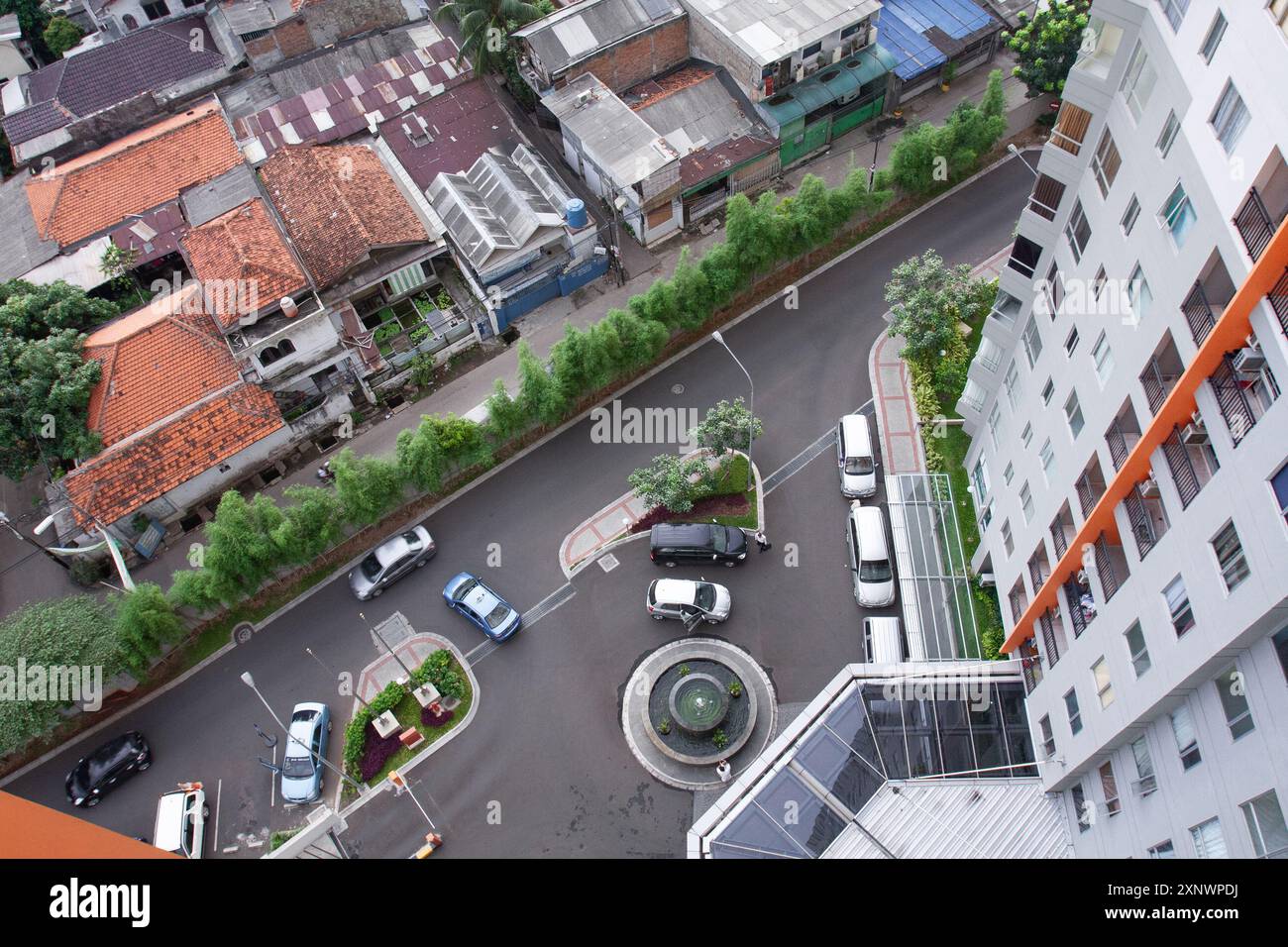 26. November 2008, Jakarta, Indonesien, Südostasien, Abwärtsblick des Apartments. Stockfoto