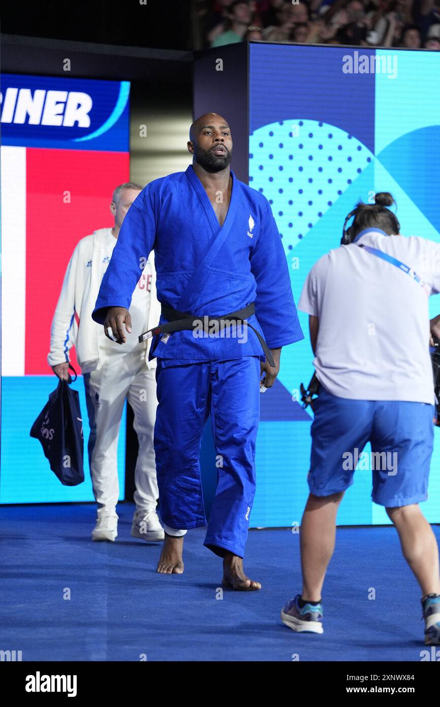 Paris, Frankreich. August 2024. Teddy Riner vom Team France (Blue ...