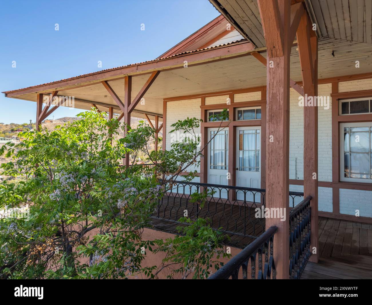 Hauptquartier des Kupferbergbaus in der ehemaligen französischen Bergbaustadt Santa Rosalia, Baja California Sur, Mexiko, Nordamerika Stockfoto