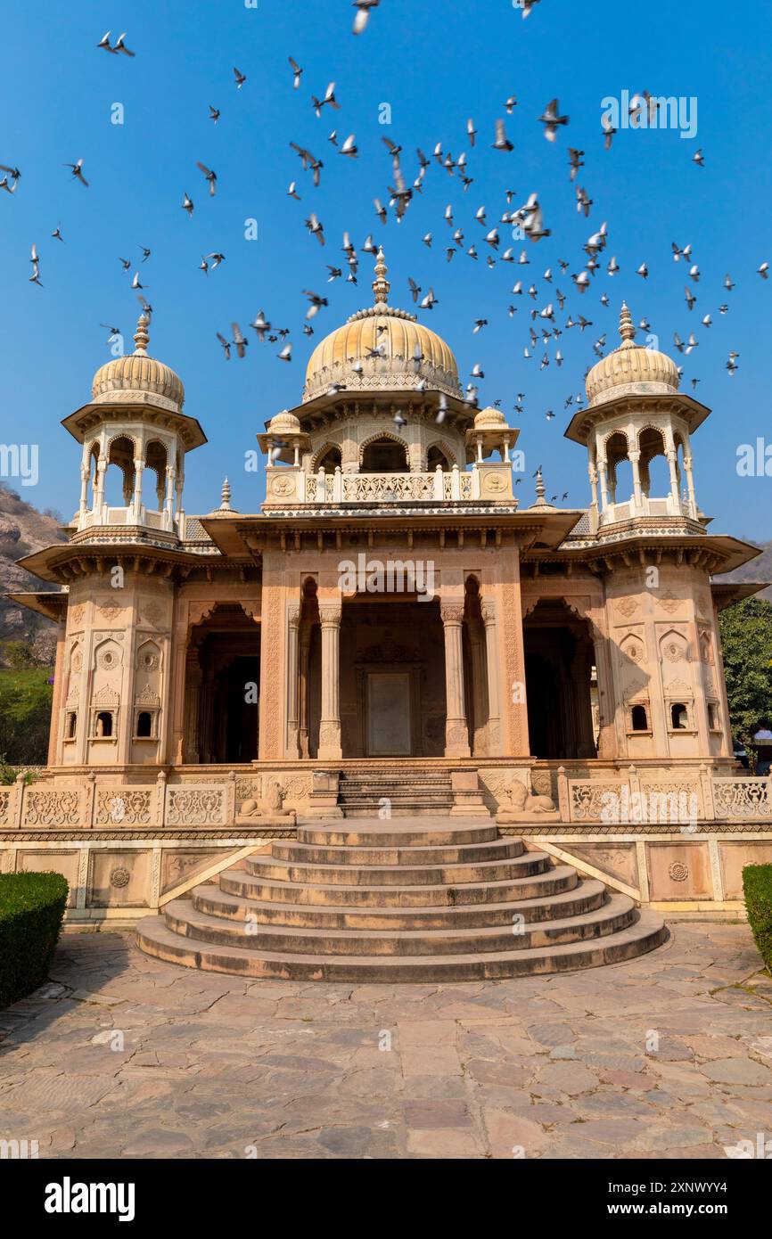 Gatore Ki Chhatriyan, Jaipur, Rajasthan, Indien, Südasien, Asien Stockfoto