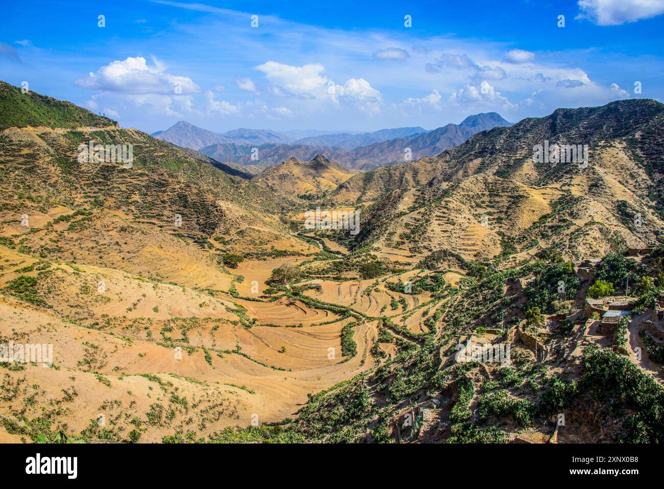 Berglandschaft entlang der Straße von Massawa nach Asmara, Eritrea, Afrika Copyright: MichaelxRunkel 1184-12045 Stockfoto