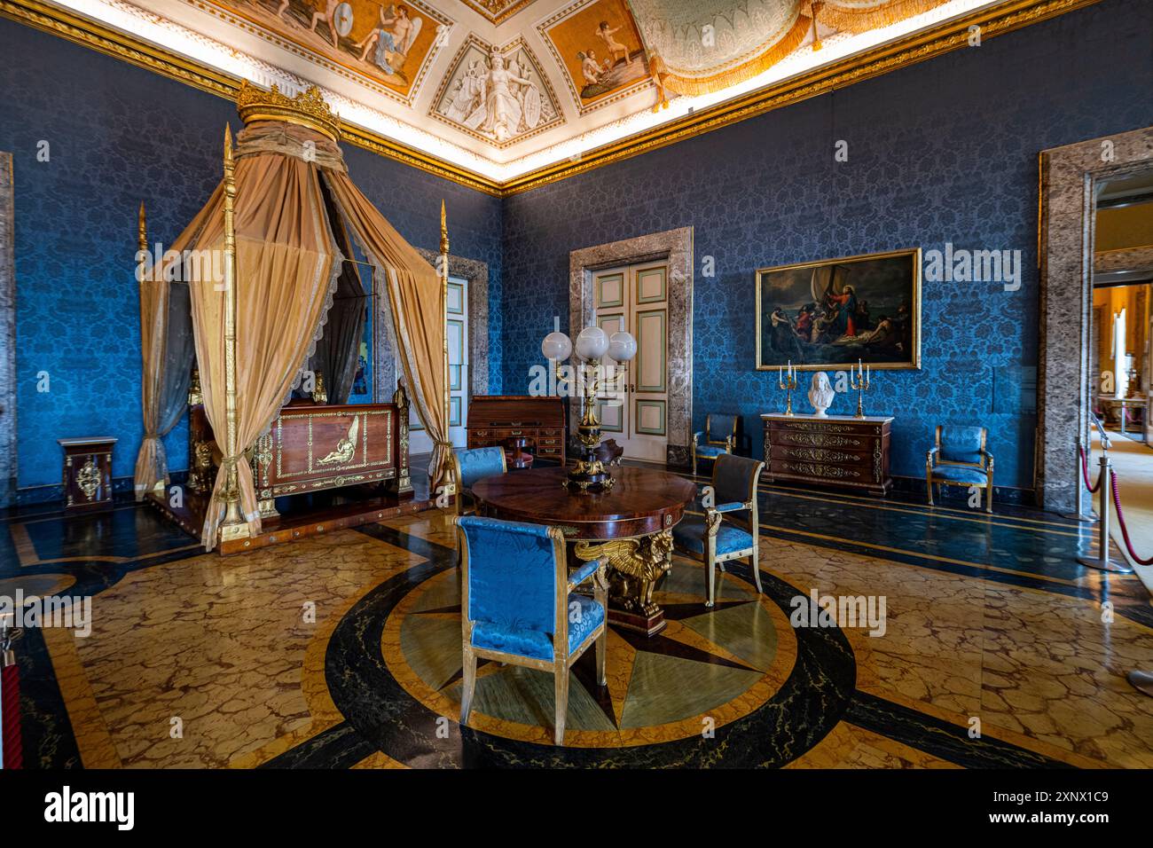 Das Innere der Reggia di Caserta (Königspalast von Caserta), UNESCO-Weltkulturerbe, Kampanien, Italien, Europa Stockfoto