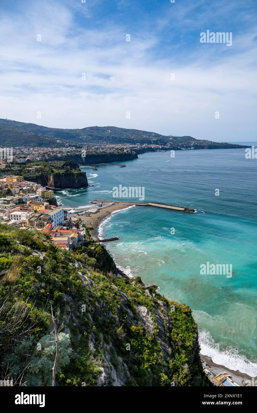 Blick auf Sorrent, Bucht von Neapel, Kampanien, Italien, Europa Stockfoto