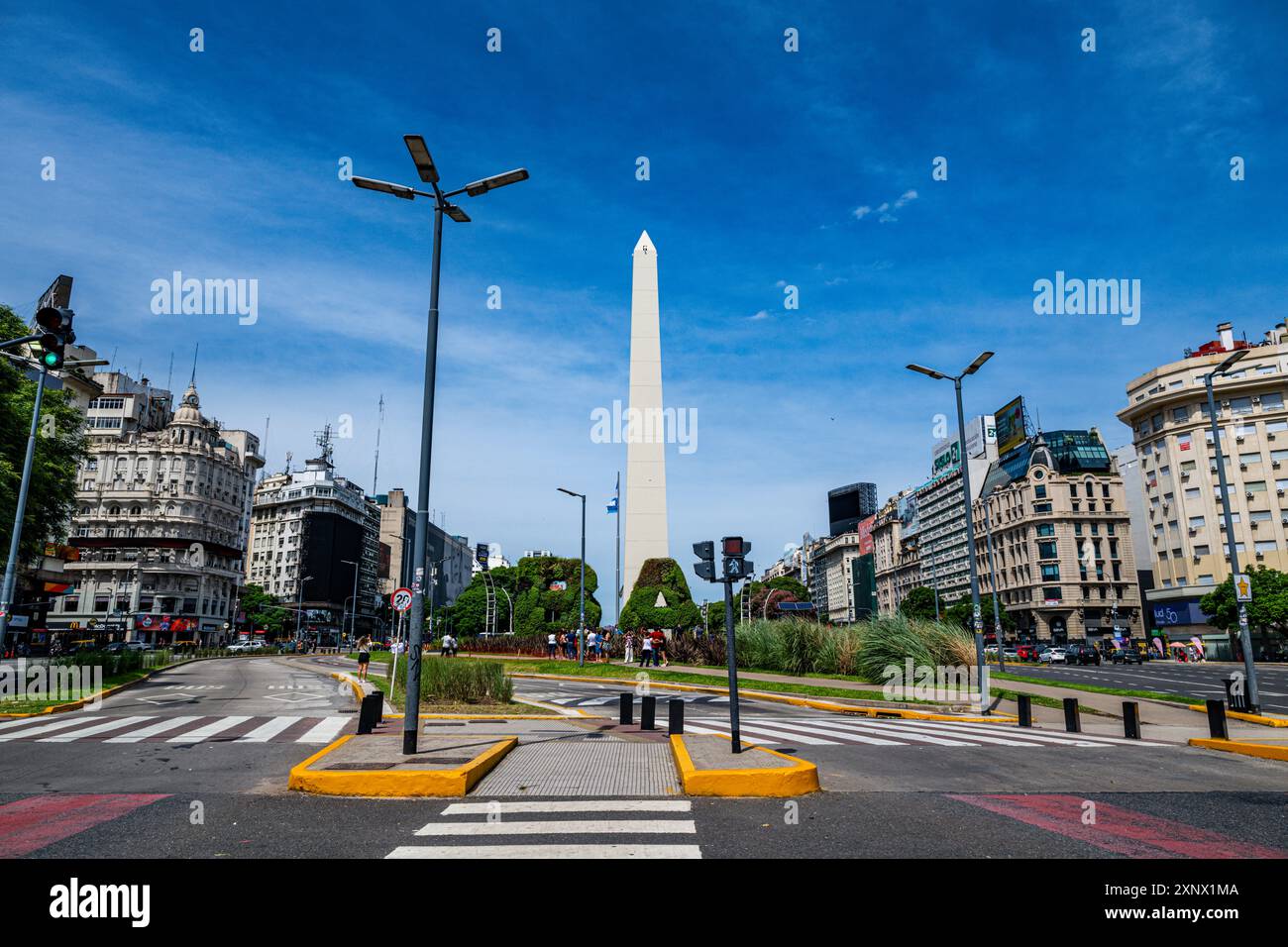 Obelisk im Zentrum von Buenos Aires, Argentinien, Südamerika Stockfoto