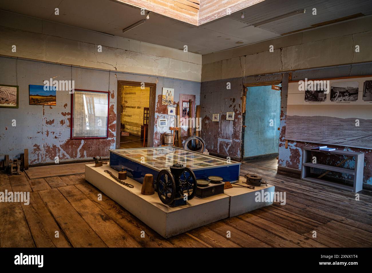 Santa Laura Salpeter Mine, UNESCO-Weltkulturerbe, Atacama-Wüste, Chile, Südamerika Stockfoto