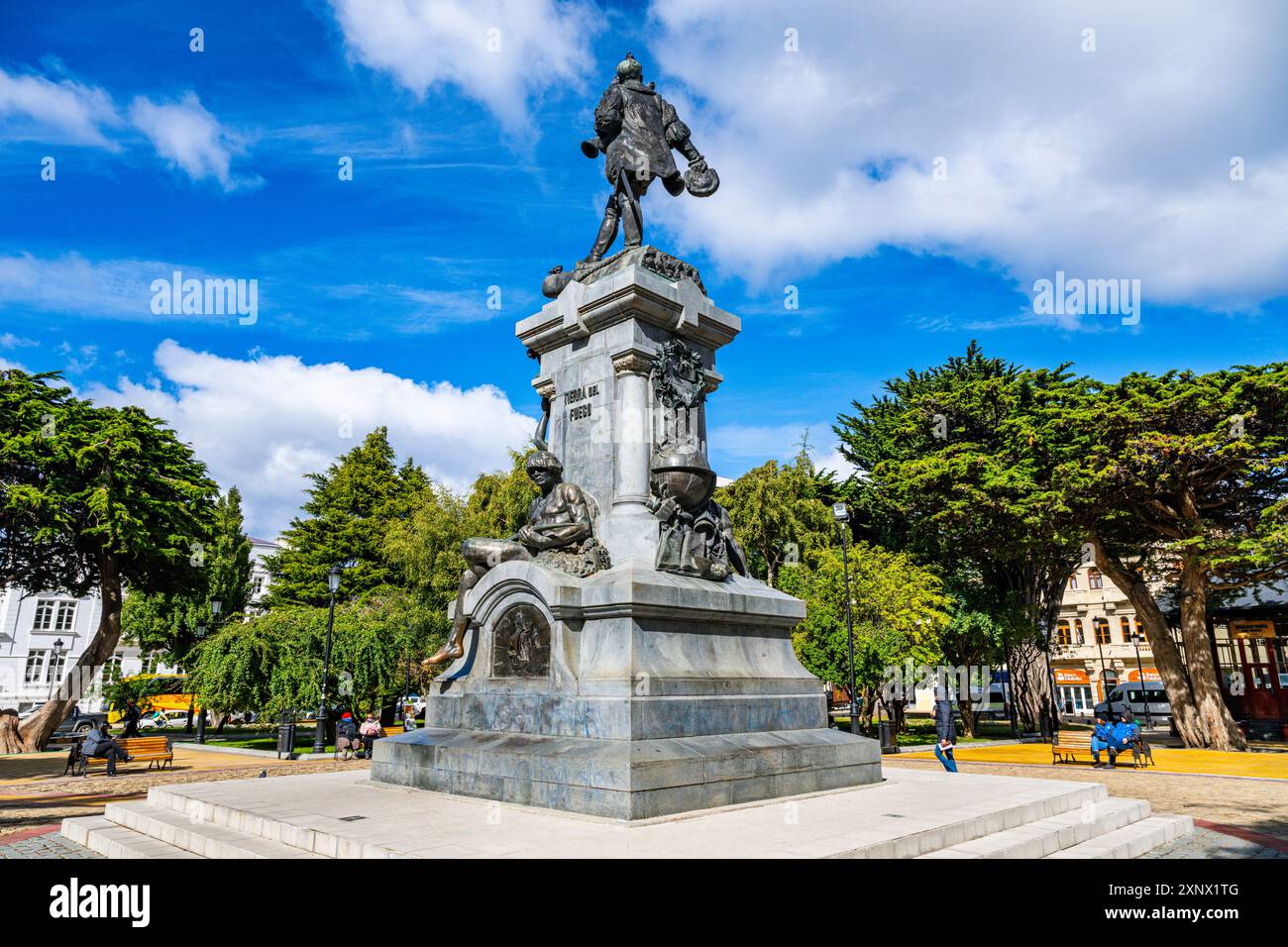 Zentrum von Punta Arenas, Patagonien, Chile, Südamerika Stockfoto