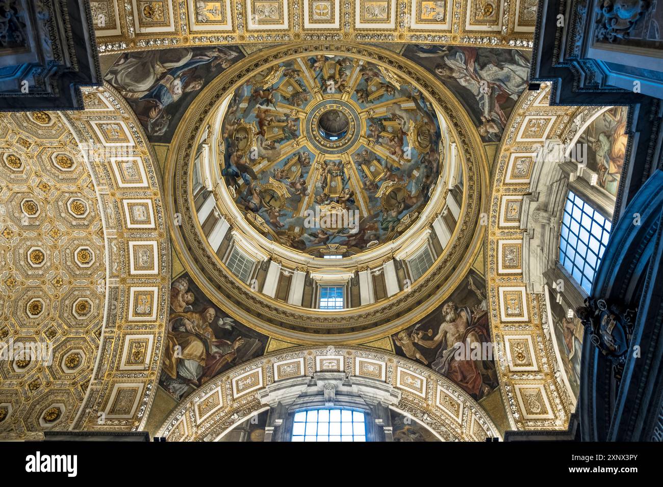 Detail der Gregorianischen Kapelle im Petersdom in Vatikanstadt, UNESCO, päpstliche Enklave in Rom, Latium, Italien Stockfoto