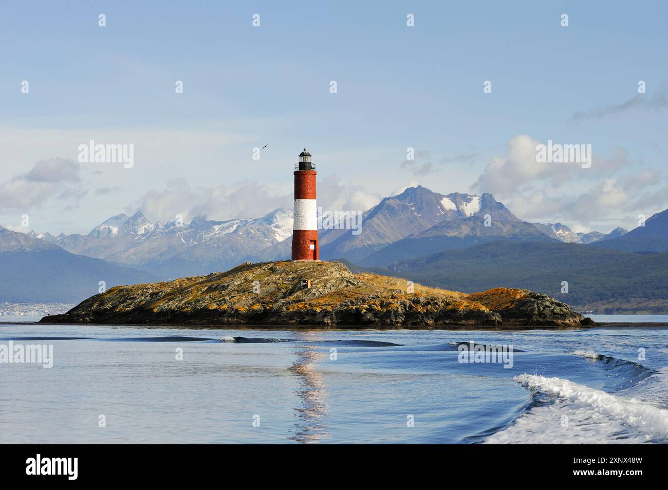 Les légions Leuchtturm, Beagle-Kanal, Ushuaia, Feuerland, Patagonien, Argentinien, Südamerika Stockfoto