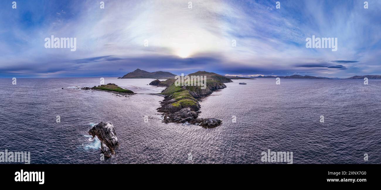 Luftlinie von Kap Horn, südlichster Punkt Südamerikas, Insel Hornos, Feuerland, Chile, Südamerika Copyright: MichaelxRunkel 1184-12404 Stockfoto