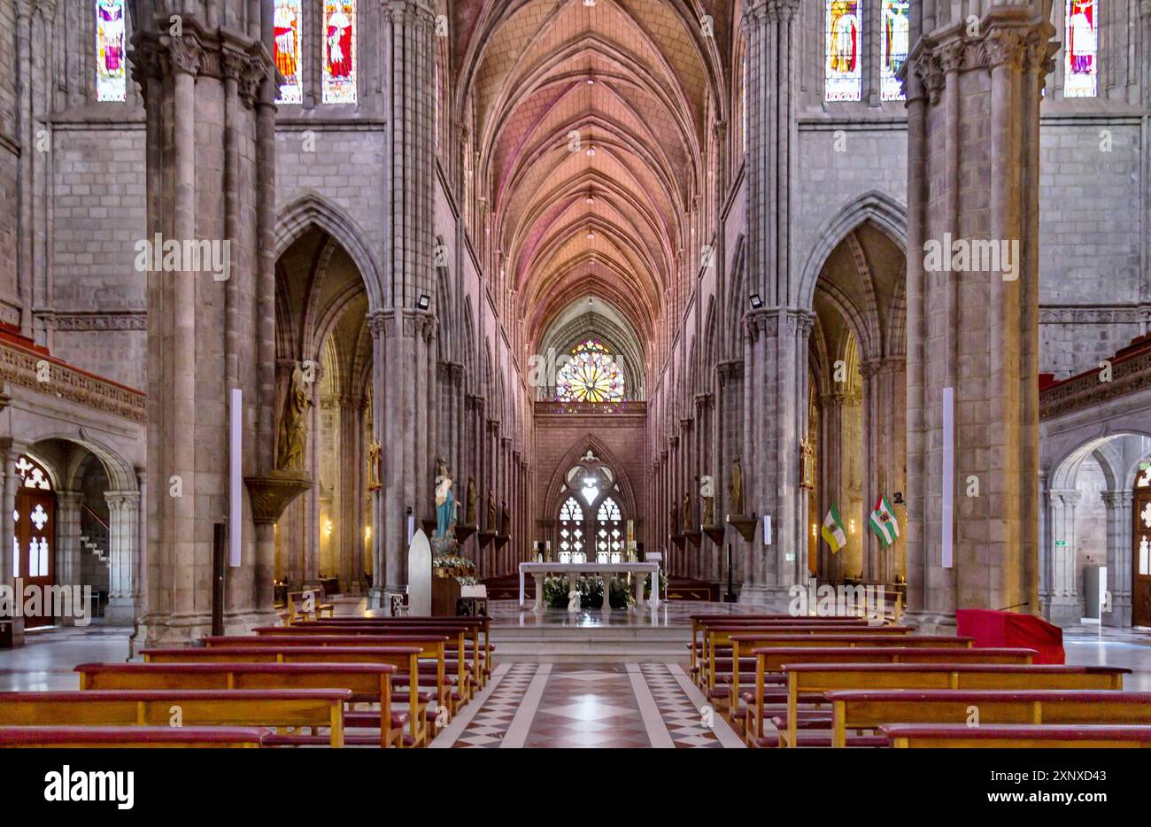 Die Basilica del Voto Nacional, eine katholische Kathedrale, die 1887 in Quito, Ecuador, Südamerika Copyright: BarryxDavis 1358-415 Stockfoto