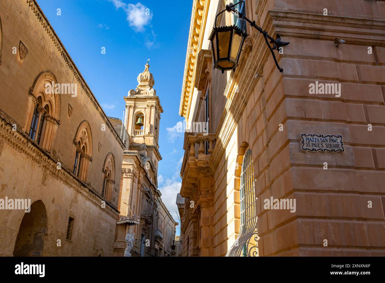 Ansicht der Kirche der Verkündigung unserer Lieben Frau Knisja Tal-Lunzjata Tal-Madonna in Mdina, Malta, Mittelmeer, Europa Urheberrecht: MarcinxKilarski 1386- Stockfoto