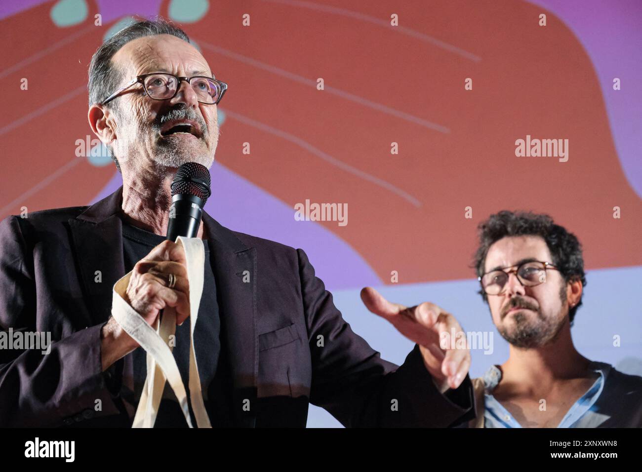 Termoli, Italien. August 2024. Rocco Papaleo wurde während des Alta Marea Festivals - Festival di Cinema e Arte gesehen. (Foto: Elena Vizzoca/SOPA Images/SIPA USA) Credit: SIPA USA/Alamy Live News Stockfoto