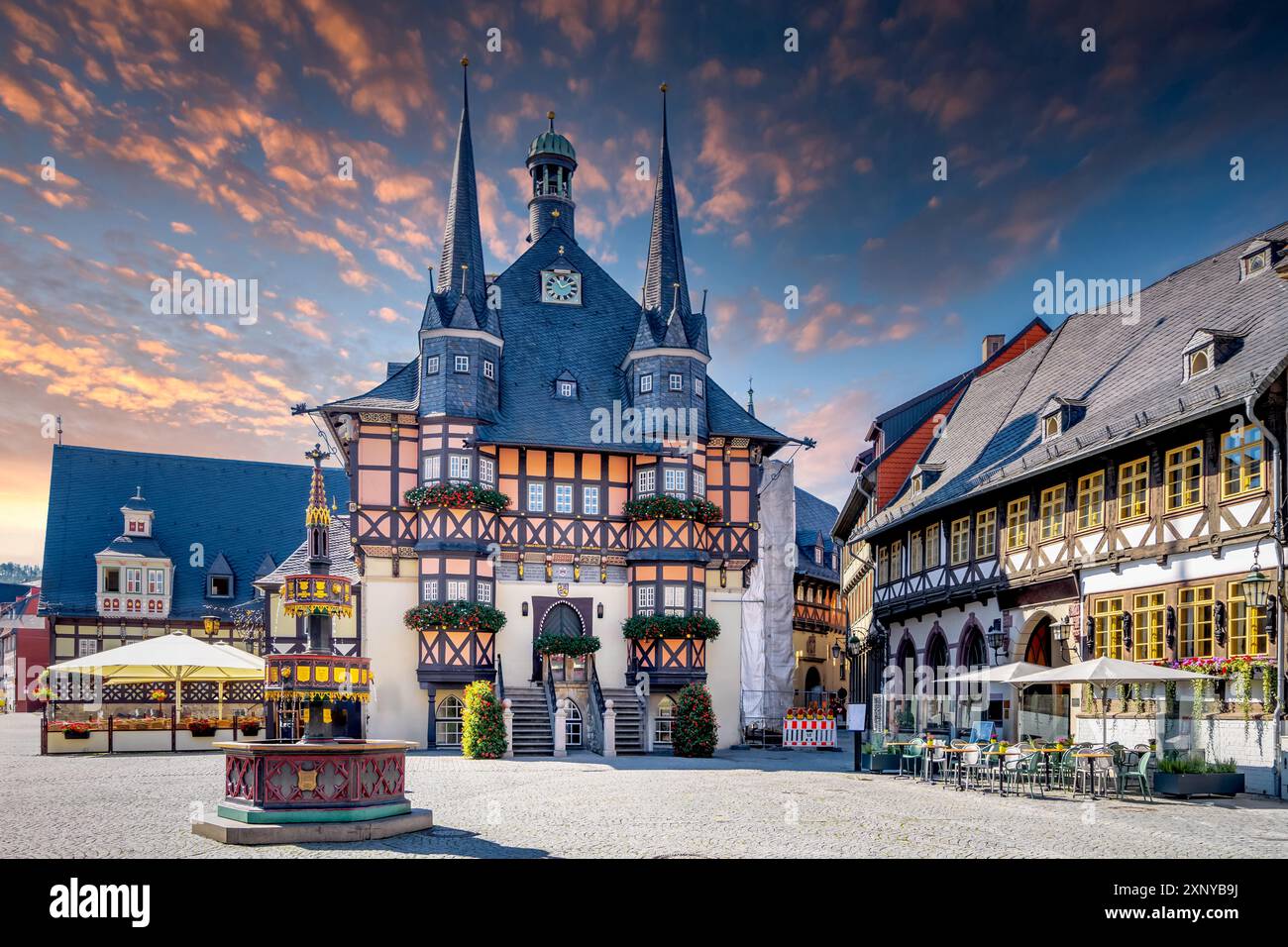 Altstadt von Wernigerode, Deutschland Stockfoto
