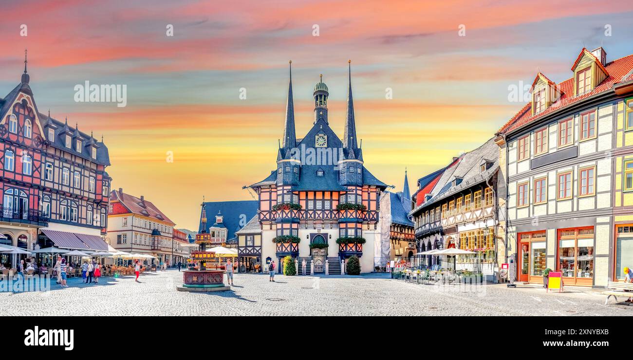 Altstadt von Wernigerode, Deutschland Stockfoto