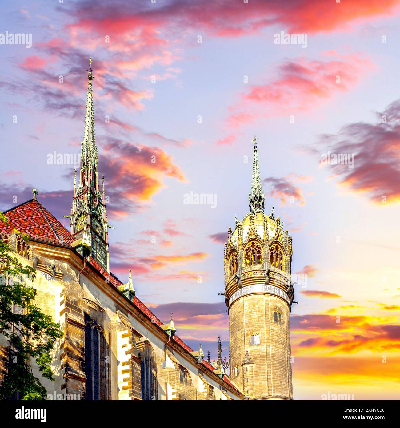 Altstadt von Wittenberg, Deutschland Stockfoto