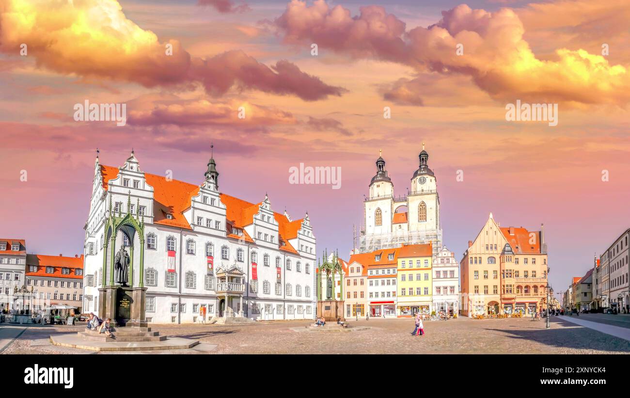 Altstadt von Wittenberg, Deutschland Stockfoto