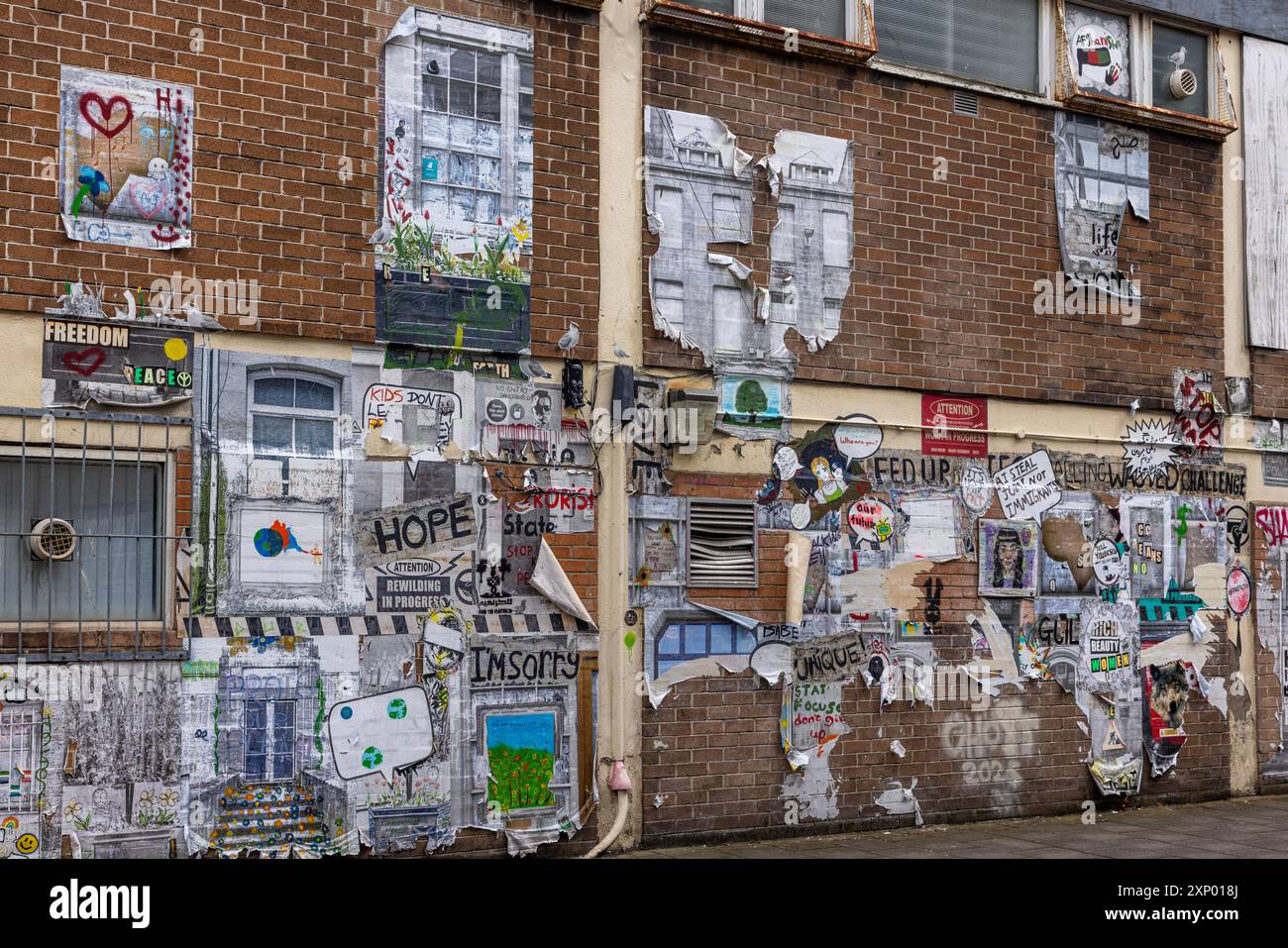 Aberdeen in Schottland ist eines der beliebtesten Streetart-Reiseziele der Welt und bekannt für seine großformatigen Wandmalereien im Stadtzentrum. Stockfoto