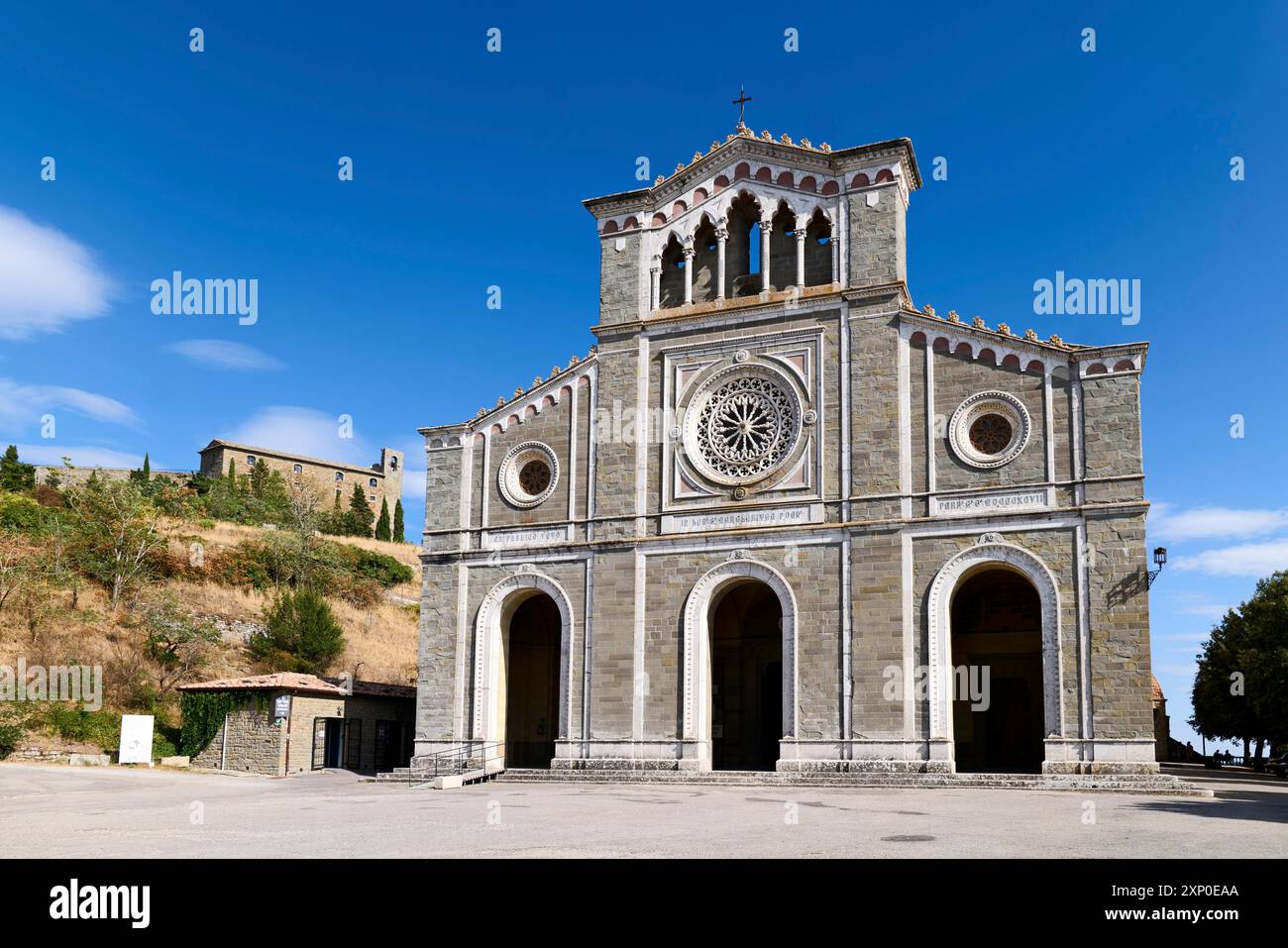 Cortona Tuscany Arezzo Italien. Basilika Santa Margherita Stockfoto