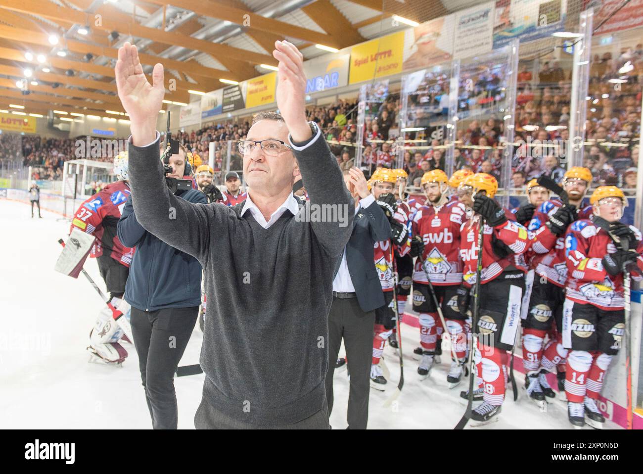 Thomas Popiesch, Trainer Fishtown Pinguins Stockfoto