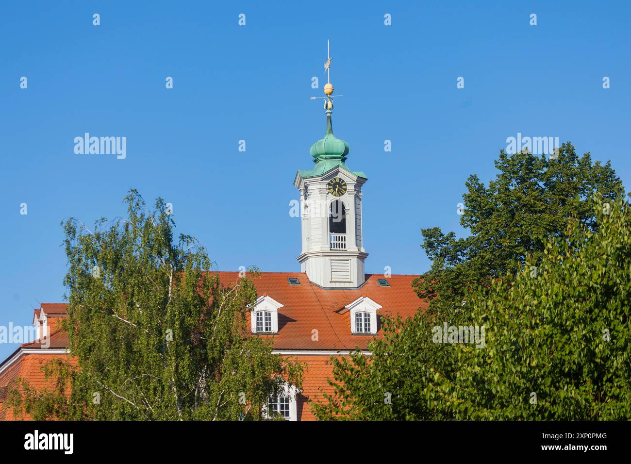 Herrnhut ist eine Stadt im sächsischen Landkreis Goerlitz in der Oberlausitz. Zentral zwischen den Städten Loebau und Zittau gelegen, ist es bekannt als die Stockfoto