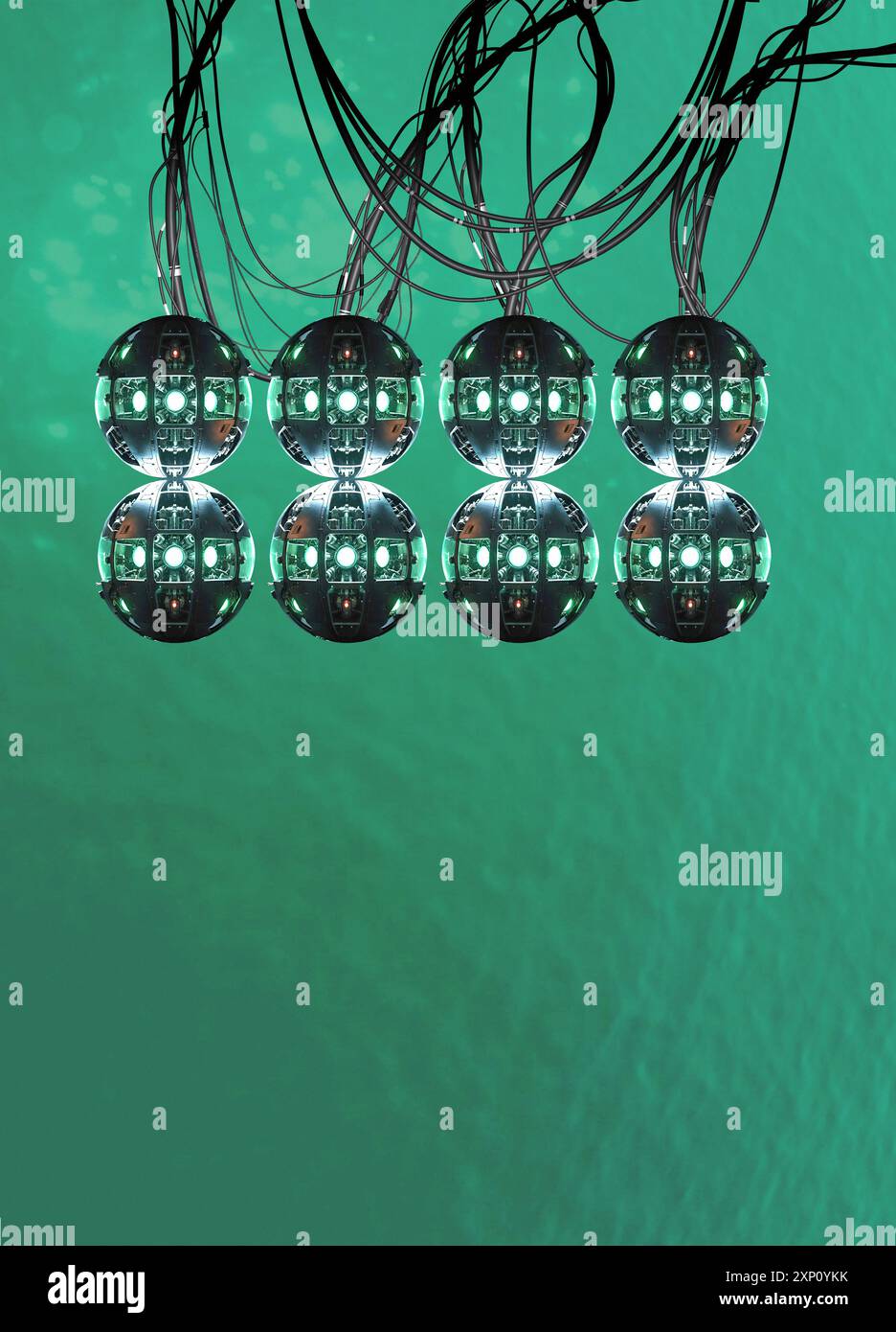 Quantencomputer-Array, konzeptuelle Illustration. Stockfoto