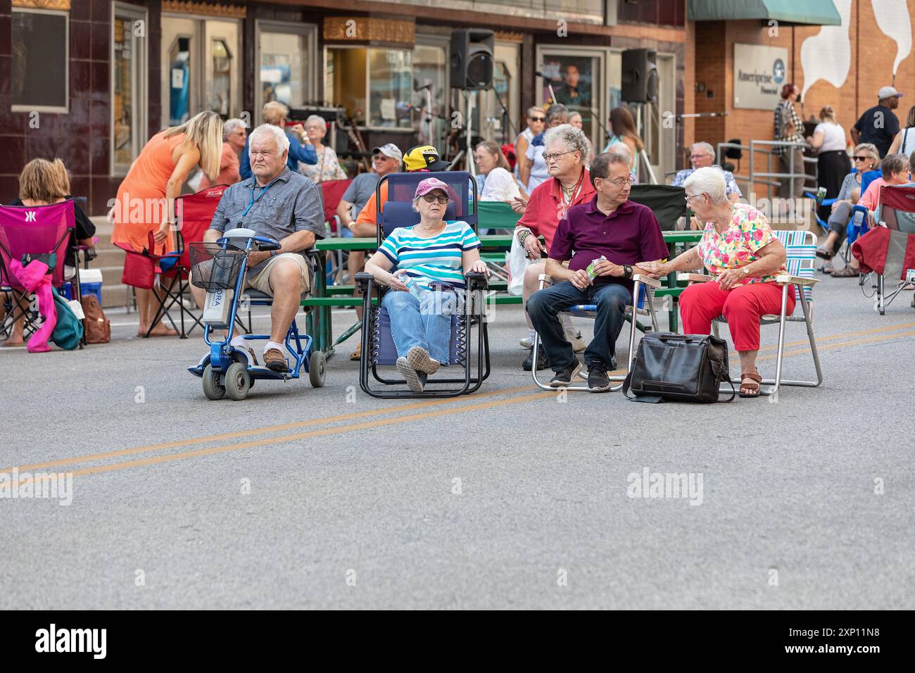 Das 5. Jährliche Old Couch Music fest im Capitol Theater in Burlington, Iowa Stockfoto