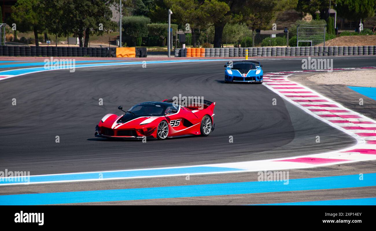 Ferrari Corse Clienti, Rennstrecke Paul Ricard, 2024 Stockfoto