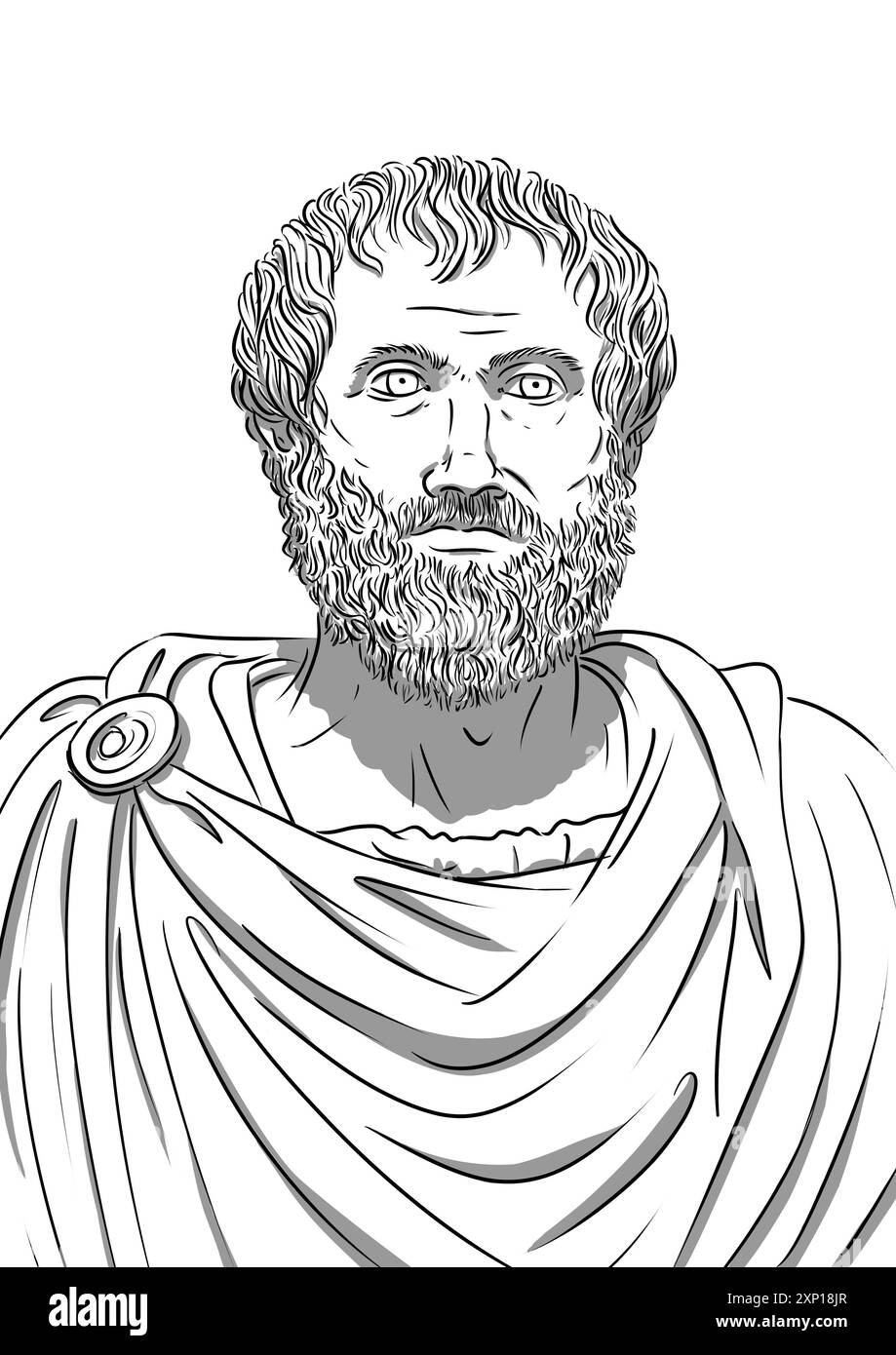 Porträt von Aristoteles, dem berühmten griechischen Philosophen Stockfoto