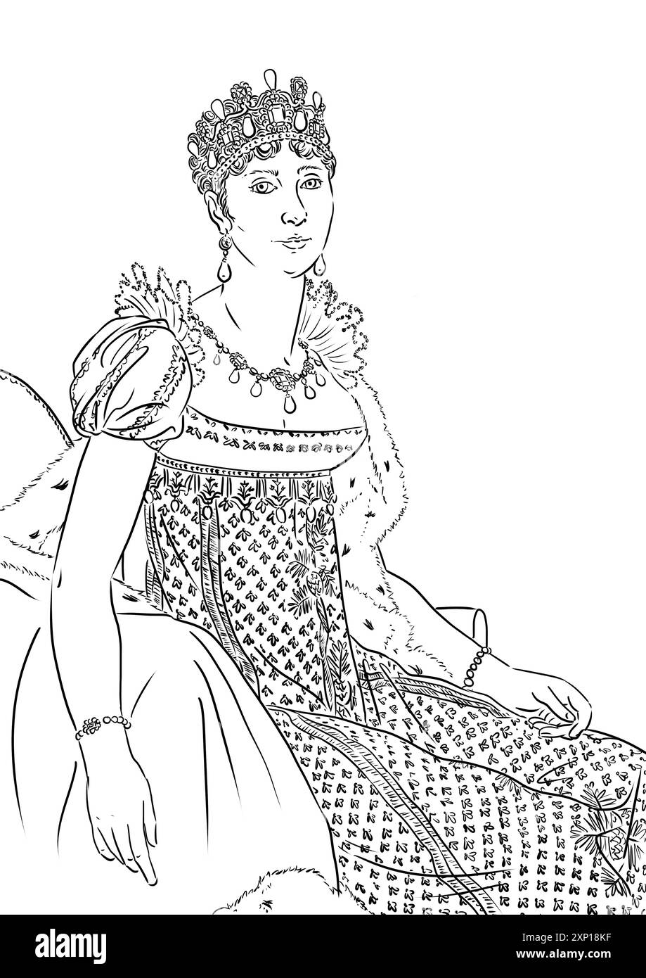 Porträt von Josephine de Beauharnais, französischer Kaiserin und Ehefrau Napoleons Stockfoto