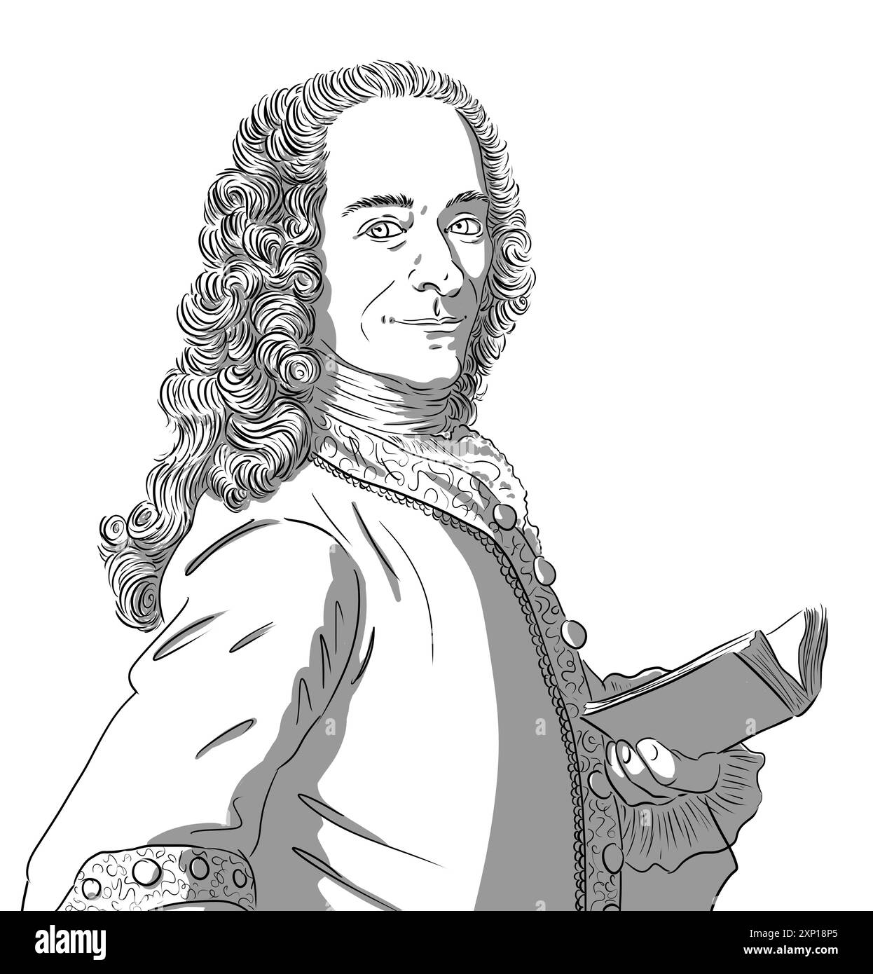 Porträt von Voltaire, französischem Philosophen und Autor der Aufklärung Stockfoto