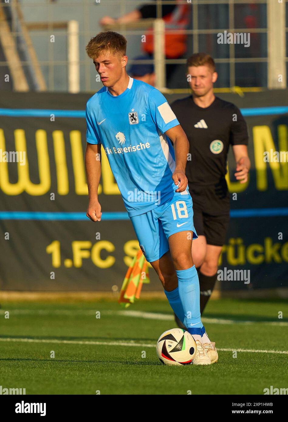 Mnchen, Deutschland. August 2024. Tim Kloss, TSV1860 Nr.18 Beim 3.Liga