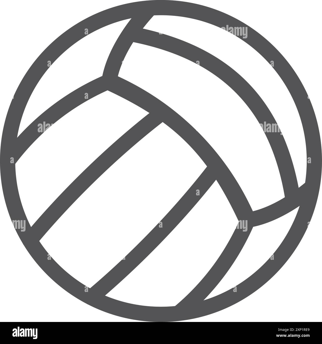 Voleyball. Sommer Beach Sport Line Symbol Stock Vektor