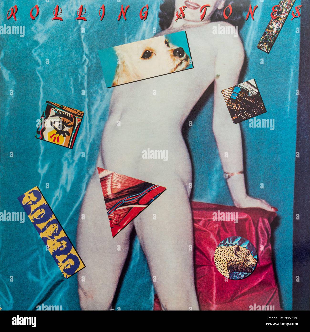 Undercover-Album von The Rolling Stones, Vinyl-LP-Cover Stockfoto