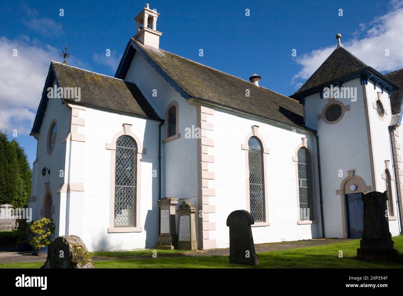 Historische Drymen Church, Stirlingshire, Schottland. Kategorie B als Gebäude von besonderem architektonischem oder historischem Interesse aufgeführt. Stockfoto