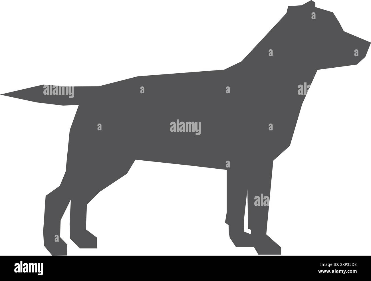 Schwarze Silhouette von Labrador. Hundesymbol. PET-Symbol Stock Vektor