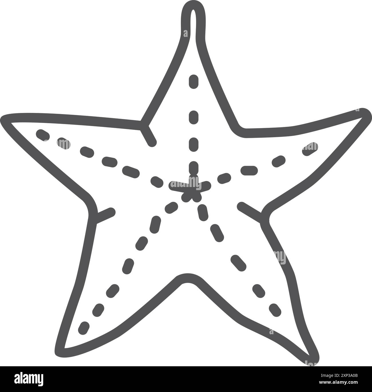 Symbol für Seesterne. Meeresstrand Tiersymbol Stock Vektor