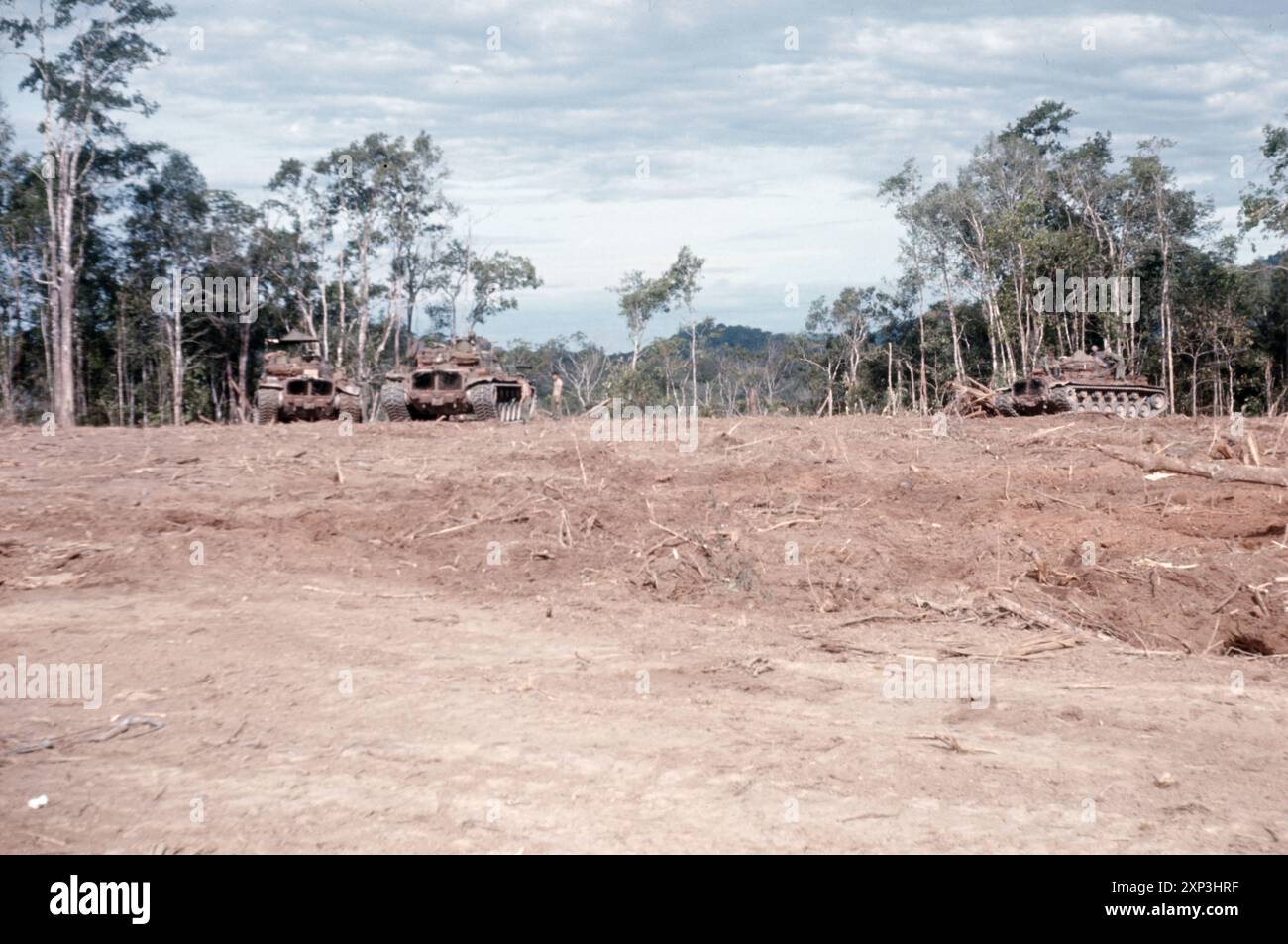 Vietnam war / Vietnamkrieg - US ARMY Main Battle Tank M48 Patton - nahe dem Dragon Mountain Base Camp Stockfoto