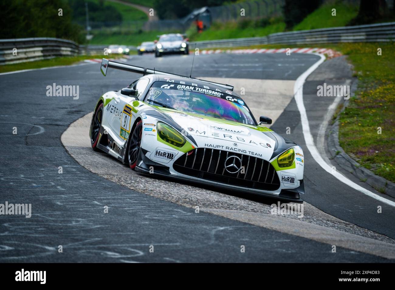 03.08.2024 Nürburgring Endurance Series (NLS), Nürburgring, Deutschland, Bild: #9 Team ADVAN x HRT, Salman Owega, David Schumacher und Hubert Haupt im Mercedes AMG GT3 Foto: Robin Huth 2024 Stockfoto