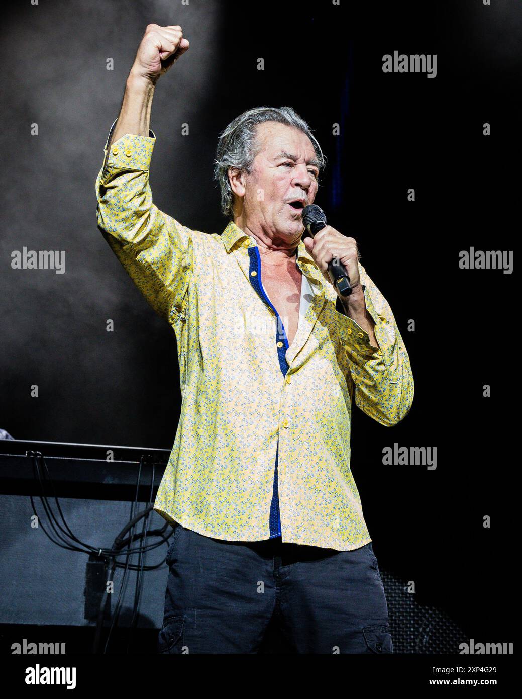 Ian Gillan von Deep Purple trat am 2. August 2024 live in Norwegen auf Stockfoto