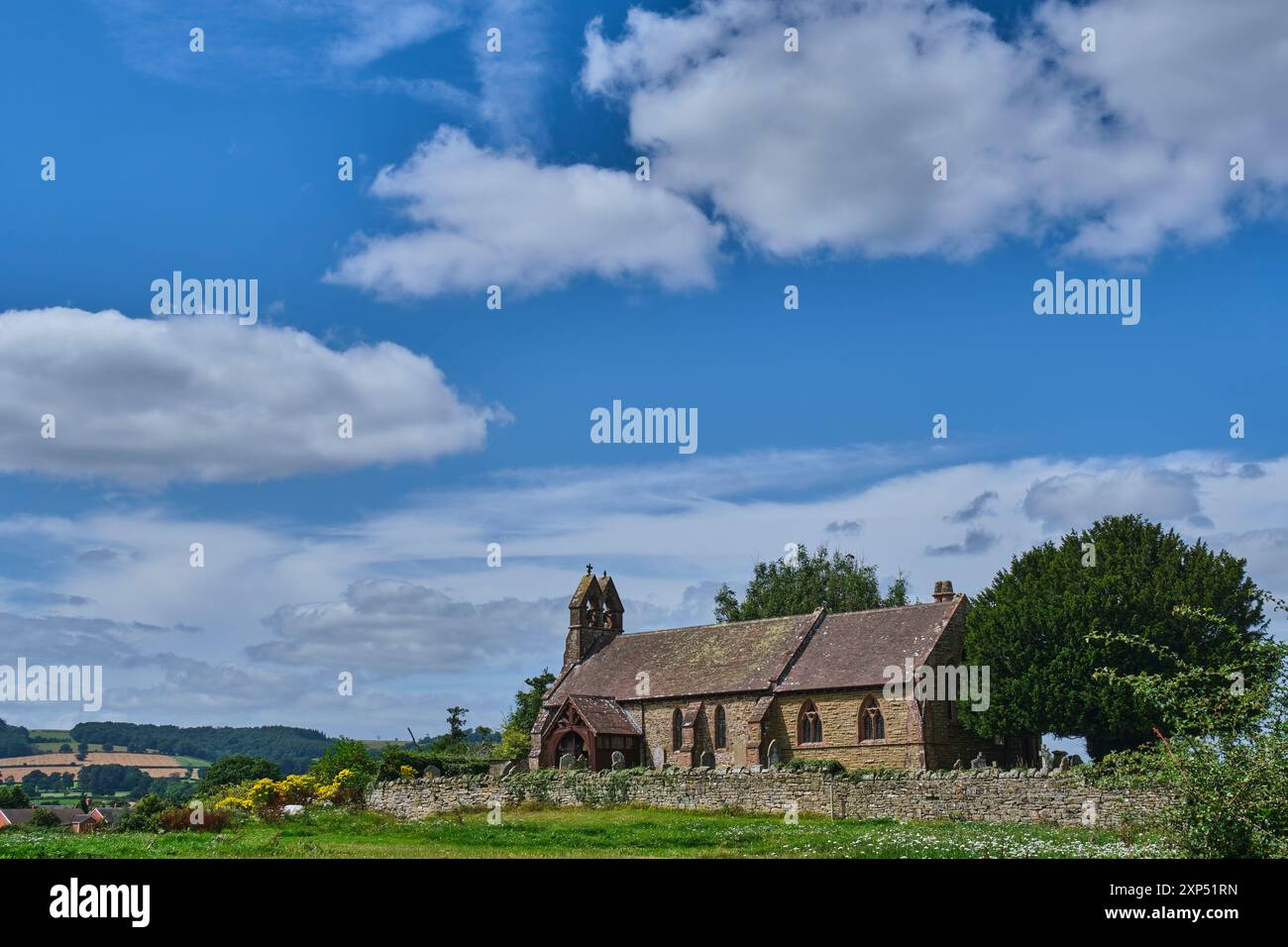 St. Thomas' Church, Halford, Craven Arms, Shropshire Stockfoto