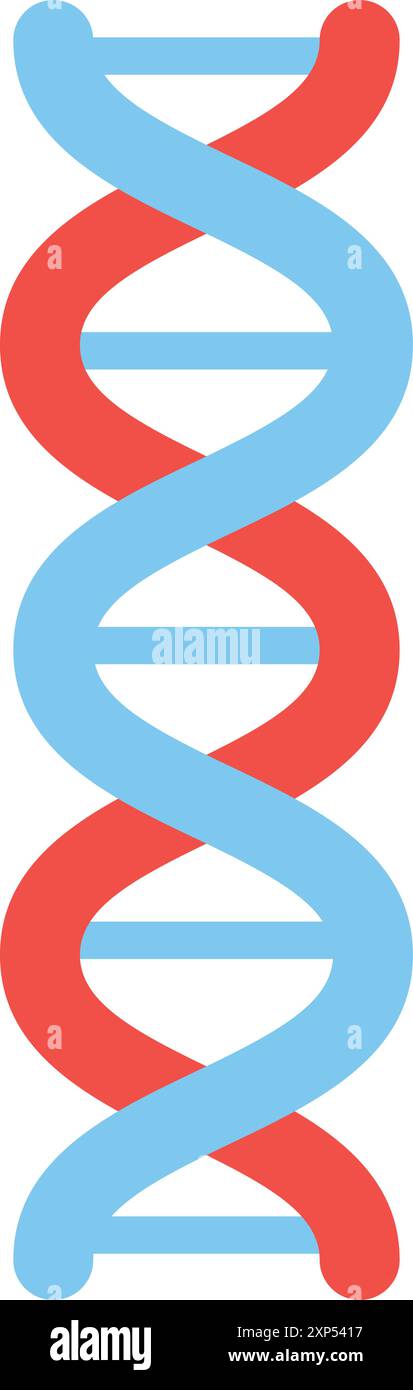 DNA-Spiralsymbol. Symbol für Mikrobiologie. Genomforschung Stock Vektor