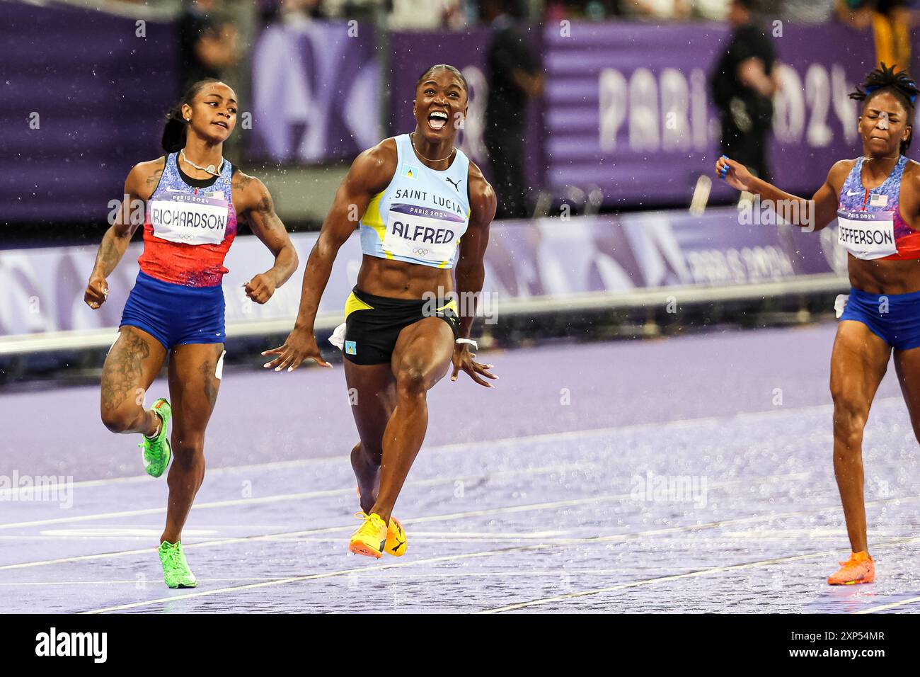 FRA, Olympische Spiele Paris 2024, Leichtathletik Damen 100m Finale, 03