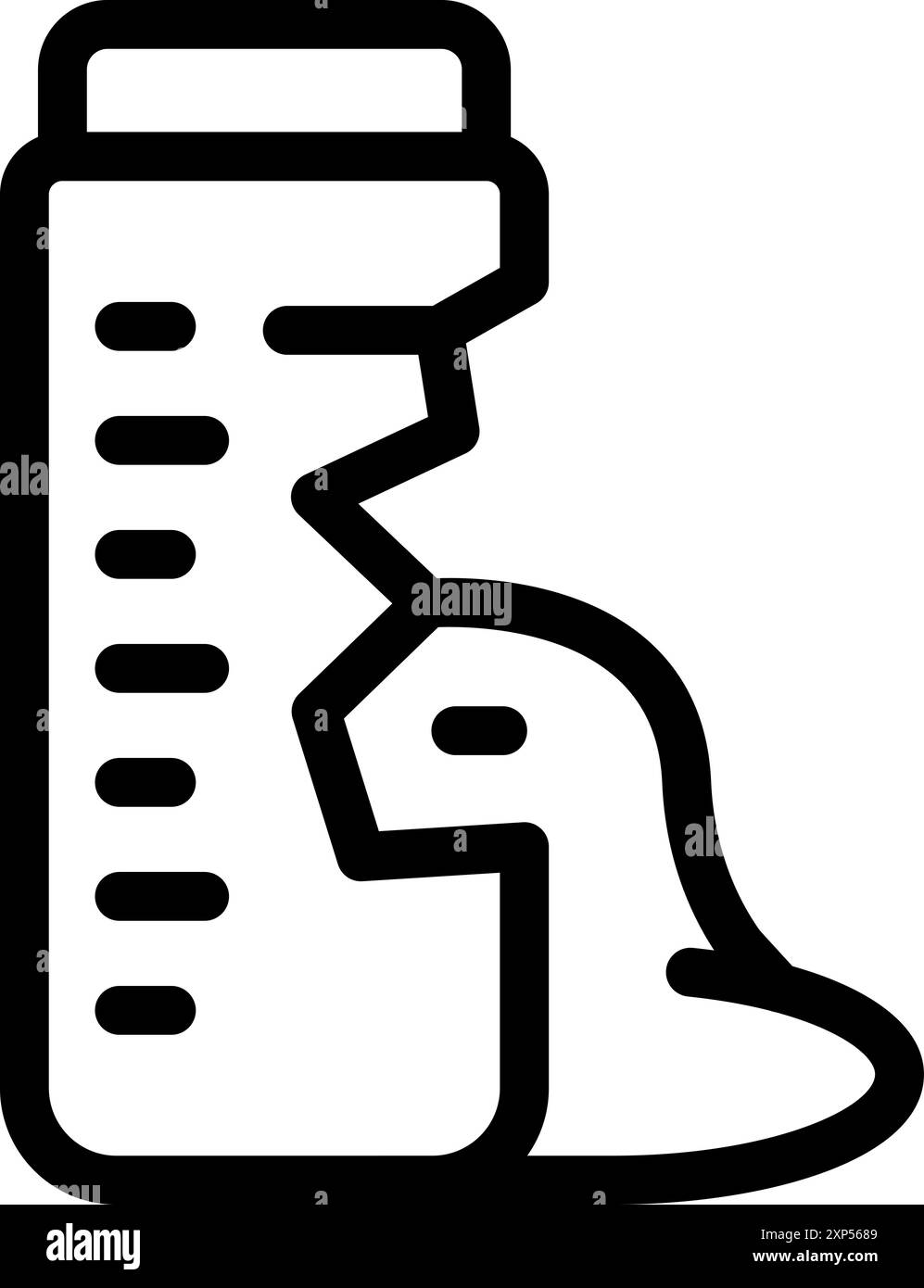 Plastikflasche in Form eines Dinosaurier-Fossils, die das Bewusstsein für die Plastikverschmutzung weckt Stock Vektor Plastikflasche in Form eines Dinosaurier-Fossils, die das Bewusstsein für die Plastikverschmutzung weckt Stock Vektor