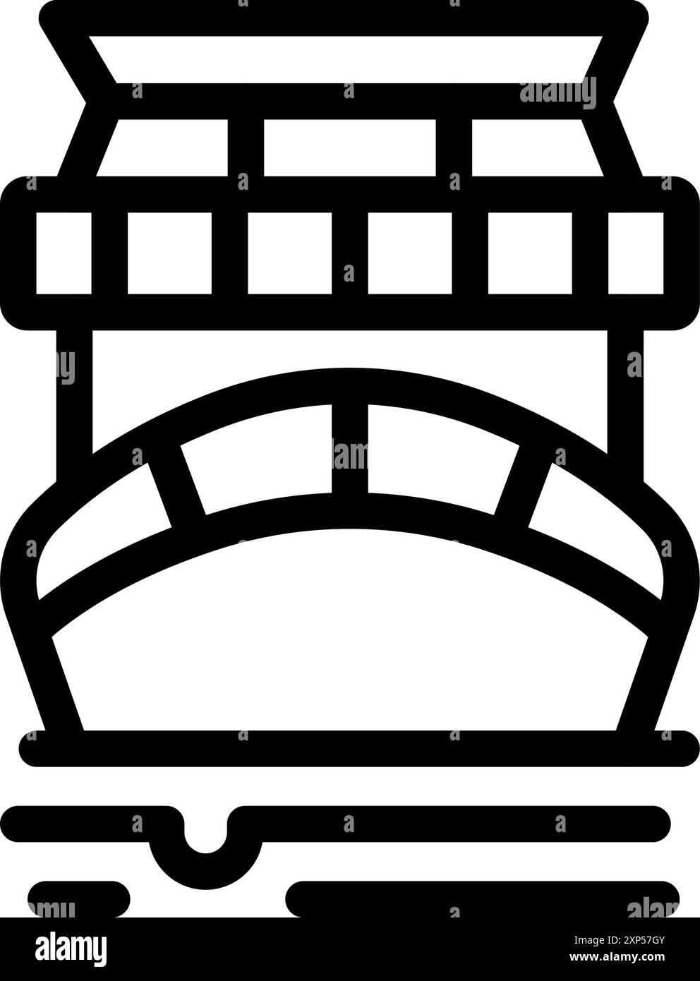 Kreuzfahrtschiff segeln auf dem Meer an einem schönen Sommertag, Reise- und Tourismuskonzept Stock Vektor
